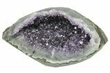 11.3" Purple Amethyst Geode With Polished Face - Uruguay - #199766-1